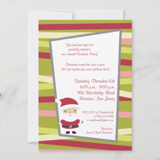 5x7 Jolly St.Nick Uitnodiging (Voorkant)