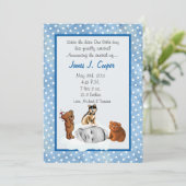 5x7 Jongen Circle PHOTO over 'Cloud Birth'-aankond Kaart (Staand voorkant)