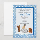 5x7 Jongen Circle PHOTO over 'Cloud Birth'-aankond Kaart (Voorkant / Achterkant)