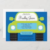 5x7 Jongen Monster Auto Verjaardag Party Uitnodigi Kaart (Voorkant / Achterkant)