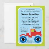 5x7 Jongen Monster Truck Birthday Party Invitation Kaart (Voorkant / Achterkant)