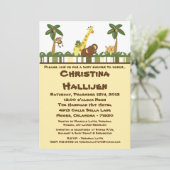5x7 Jungle Babies Shower Uitnodiging (Staand voorkant)