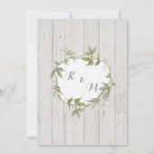 5x7 Kaart Laurel Leaf Leaves w Babys Breath Wreath (Achterkant)