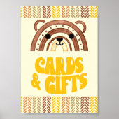 5x7 Kaarten & Cadeaus Boho Woodland Beer Verjaarda Poster (Voorkant)