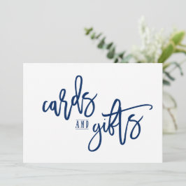 5X7 Kaarten & Cadeaus Bord-Borstel Schrift (Marine