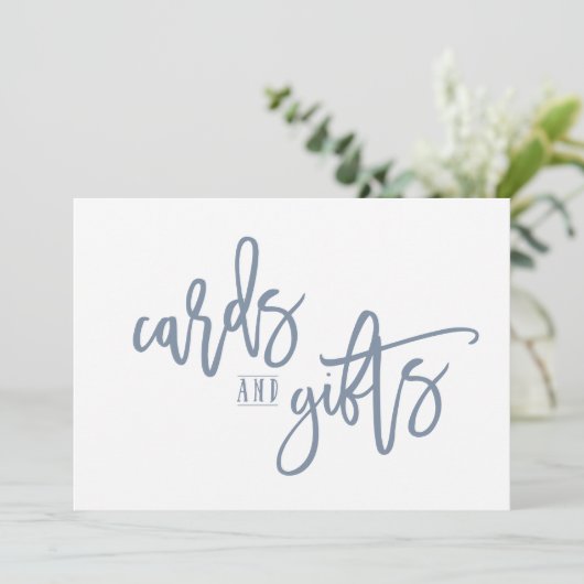 5X7 Kaarten & Cadeaus Bord-Borstel Schrift (Stofbl (Staand voorkant)
