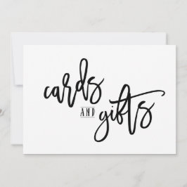 5X7 Kaarten & Cadeaus Bord-Borstel Schrift (Zwart)