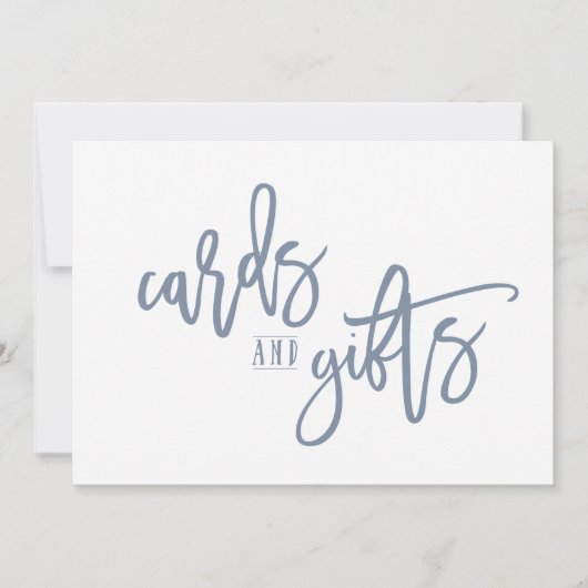 5X7 Kaarten & cadeautjes Sign-Brush Script (Dusty  (Voorkant)