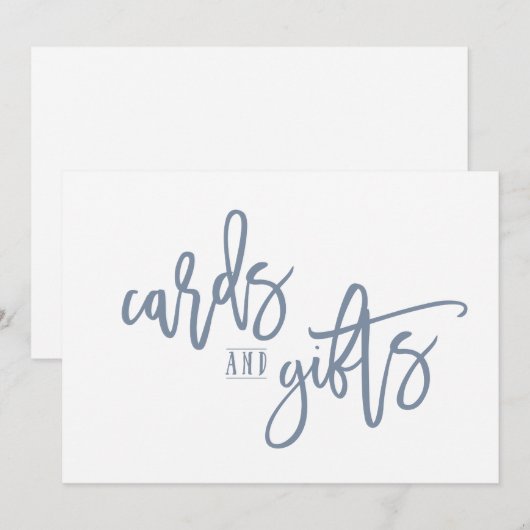 5X7 Kaarten & cadeautjes Sign-Brush Script (Dusty  (Voorkant / Achterkant)