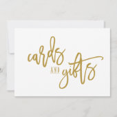 5X7 Kaarten & cadeautjes Sign-Brush Script (Gold) (Voorkant)