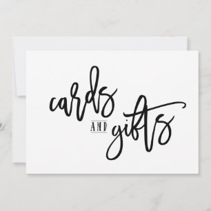 5X7 Kaarten & cadeautjes Sign-Brush Script (zwart)