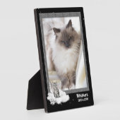 5x7 Kat Dier Herdenking Zilver Tabby Foto Fotoplaat (Zijkant)