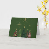 5x7 kerst Kaart – Feestelijke kerstbomen (Gele Bloem)