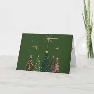 5x7 kerst Kaart – Feestelijke kerstbomen