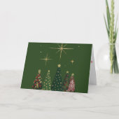 5x7 kerst Kaart – Feestelijke kerstbomen (Voorkant)