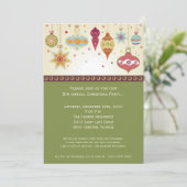 5x7 Kerst Ornamenten Kerstuitnodiging Kaart (Staand voorkant)