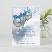 5x7 Kerst Uitnodiging Ornamenten Sneeuwvlokken Sne (Staand voorkant)