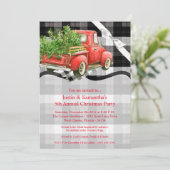 5x7 kerst uitnodiging XMAS Truck kerst buff (Staand voorkant)