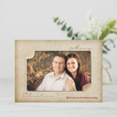 5x7 kerst XMAS oud papier fotokaart Feestdagenkaart (Staand voorkant)