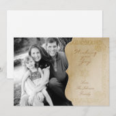 5x7 Kerst XMAS Oude Papier  FOTOkaart Feestdagenkaart (Voorkant / Achterkant)