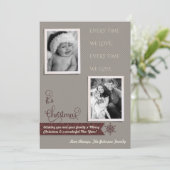 5x7 kerst XMAS vrolijk feest foto kaart (Staand voorkant)