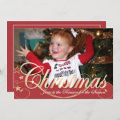 5x7 kerstfotokaart feestdagenkaart (Voorkant / Achterkant)