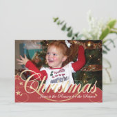 5x7 kerstfotokaart feestdagenkaart (Staand voorkant)