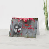 5x7 kerstkaart met Mr. Squirrel Bedankkaart (Voorkant)