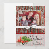 5x7 kerstkaart XMAS Red Kerstmis, FOTO-kaart (Voorkant / Achterkant)