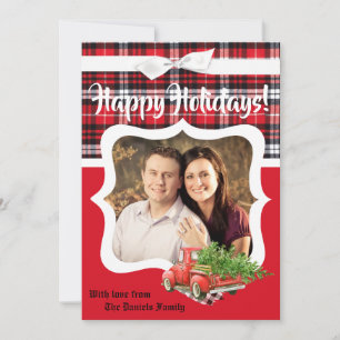 5x7 kerstkaart XMAS Red Kerstmis, FOTO-kaart