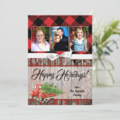 5x7 kerstkaart XMAS Red Kerstmis, FOTO-kaart (Staand voorkant)