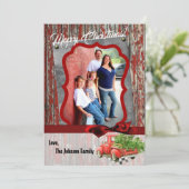5x7 kerstkaart XMAS Red Kerstmis, FOTO-kaart (Staand voorkant)