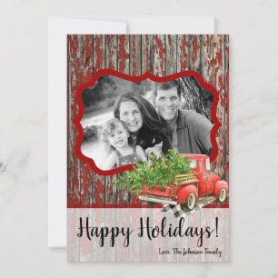 5x7 kerstkaart XMAS Red Kerstmis, FOTO-kaart