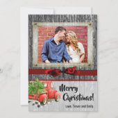 5x7 kerstkaart XMAS Red Kerstmis, FOTO-kaart (Voorkant)