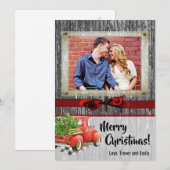 5x7 kerstkaart XMAS Red Kerstmis, FOTO-kaart (Voorkant / Achterkant)