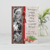 5x7 kerstkaart XMAS Red Kerstmis, FOTO-kaart (Staand voorkant)