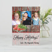5x7 kerstkaart XMAS Red Kerstmis, FOTO-kaart (Staand voorkant)