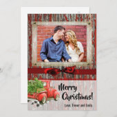 5x7 kerstkaart XMAS Red Kerstmis, FOTO-kaart (Voorkant / Achterkant)