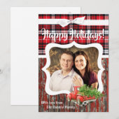 5x7 kerstkaart XMAS Red Kerstmis, FOTO-kaart (Voorkant / Achterkant)