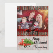 5x7 kerstkaart XMAS Red Kerstmis, FOTO-kaart (Voorkant / Achterkant)