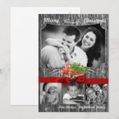 5x7 Kerstmis Rood Kersttruck Boom Houten FOTO Kaar Feestdagenkaart (Voorkant / Achterkant)
