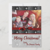 5x7 Kerstmis XMAS Diamant Pintuck FOTOkaart Feestdagenkaart (Voorkant)