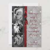 5x7 Kerstmis XMAS Diamant Pintuck FOTOkaart Feestdagenkaart (Voorkant)