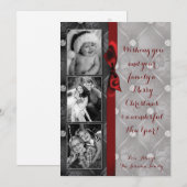5x7 Kerstmis XMAS Diamant Pintuck FOTOkaart Feestdagenkaart (Voorkant / Achterkant)