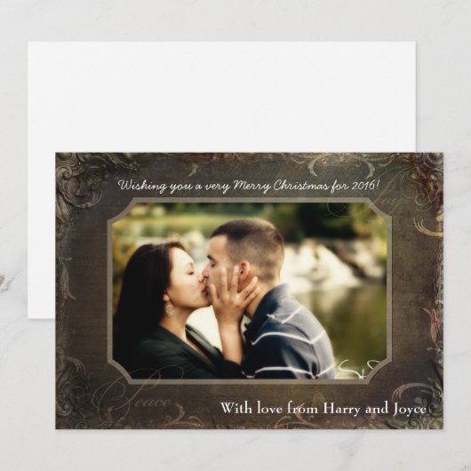 5x7 Kerstmis XMAS FOTO Kerstmis Kaart (Voorkant / Achterkant)
