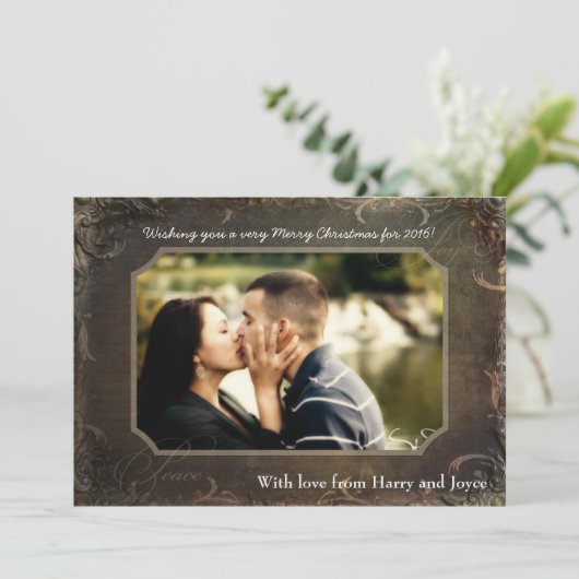 5x7 Kerstmis XMAS FOTO Kerstmis Kaart (Staand voorkant)