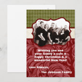 5x7 Kerstmis XMAS Happy Holiday PHOTO Card Feestdagenkaart (Voorkant / Achterkant)