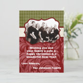 5x7 Kerstmis XMAS Happy Holiday PHOTO Card Feestdagenkaart (Staand voorkant)