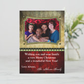 5x7 Kerstmis XMAS Happy Holiday PHOTO Card Feestdagenkaart (Staand voorkant)