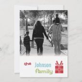 5x7 Kerstmis XMAS Happy Holiday PHOTO Card Feestdagenkaart (Voorkant)